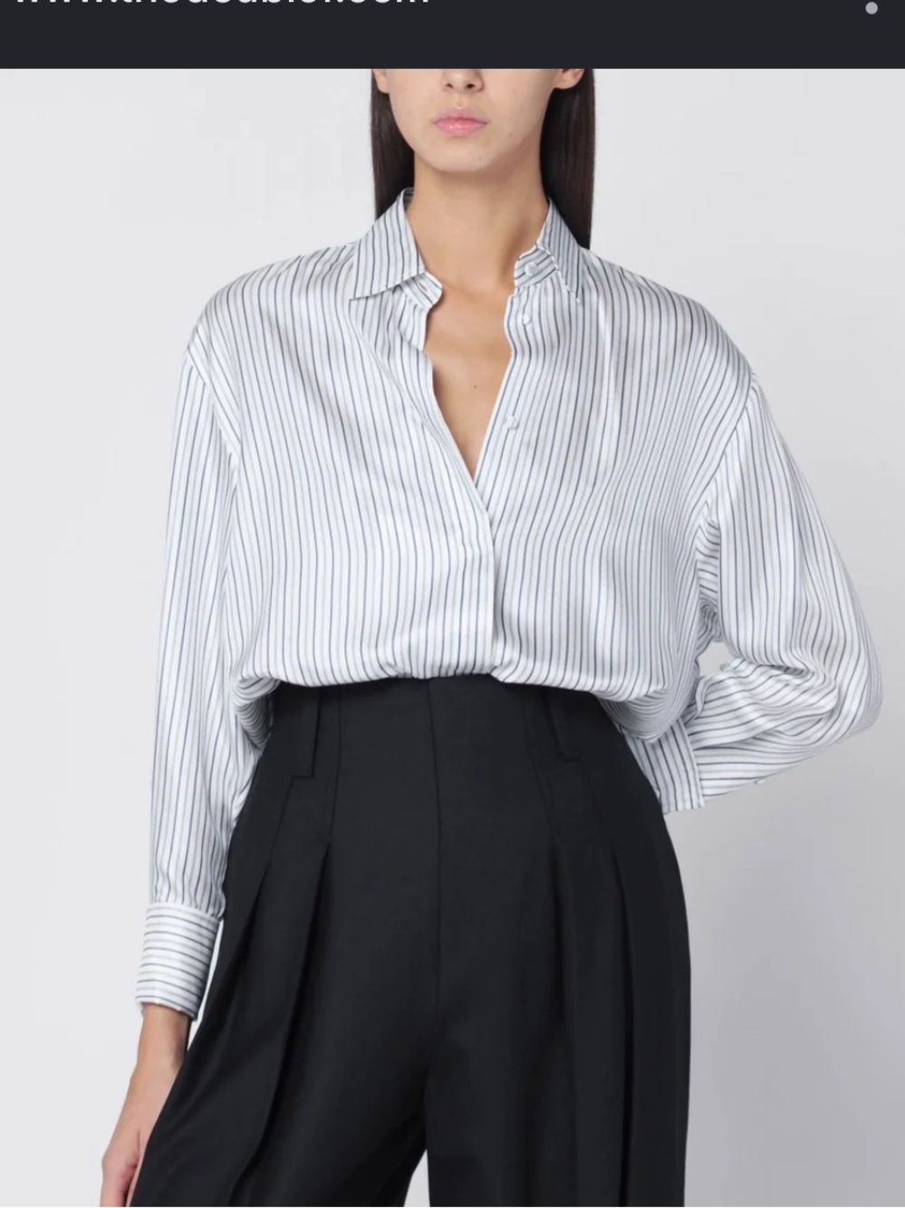 MaxMara Striped Silk Toos